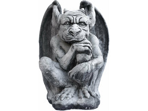 Tuinbeeld reuze Gargoyle (Grijs/gepattineerd)