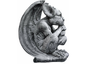 Tuinbeeld reuze Gargoyle (Grijs/gepattineerd)